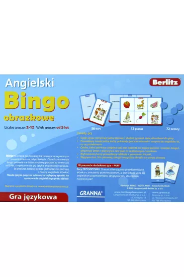 Angielski BINGO OBRAZKOWE