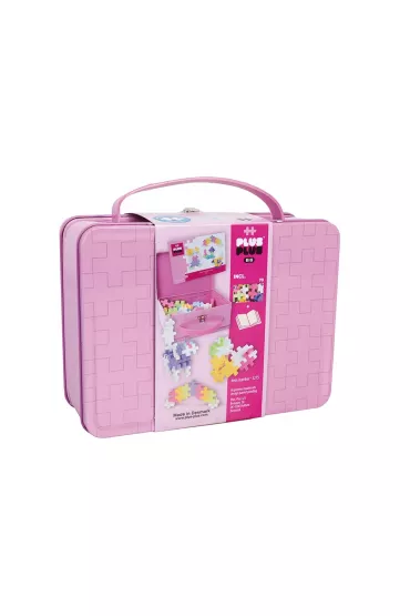 Klocki Plus-Plus Big 70 el. Metalowa r�owa walizeczka
