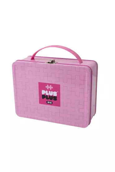 Klocki Plus-Plus Big 70 el. Metalowa r�owa walizeczka
