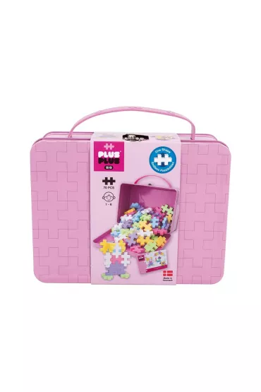 Klocki Plus-Plus Big 70 el. Metalowa r�owa walizeczka