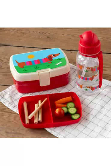 b.box Zestaw �niadaniowy lunchbox i bidon Jamniki