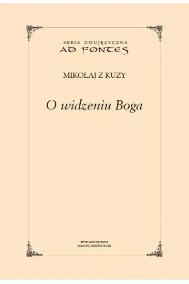 O widzeniu Boga - Miko�aj z Kuzy