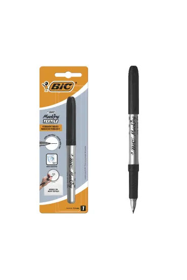 Marker do tekstyli�w BIC Marking Textile 0,9mm czarny blister 1szt.