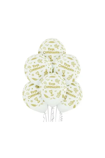 Balony Belbal Komunia 30cm 6 szt