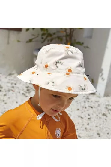 Lassig Dwustronny kapelusz przeciwsoneczny UV80 Splash & Fun Tcza nature, rozm. 46/49