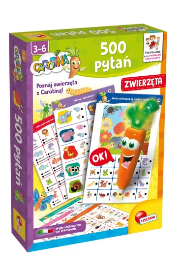 Carotina. 500 pyta�. Zwierz�ta 10155 Lisciani