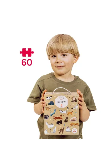 Puzzle Puzzlove CzuCzu 60 el. Koty Bright Junior Media
