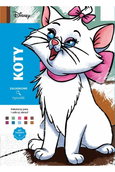 Art Therapy. Kolorowanka antystresowa. Disney Koty. Zagadkowe rysunki - Alexandre Karam