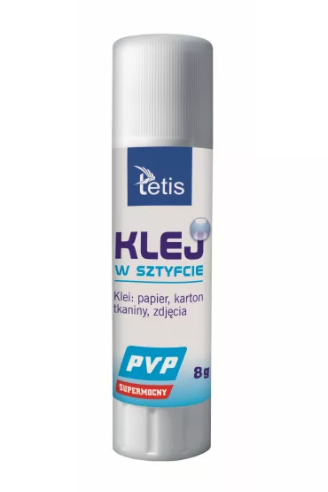 Tetis Klej w sztyfcie PVP bezbarwny 8 g