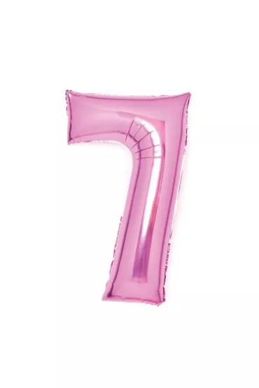 Amscan Balon foliowy cyfra 7 r�owa 45x66cm