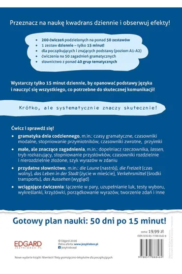 Niemiecki w 15 minut ka�dego dnia dla pocz�tkuj�cych - Eliza Chabros