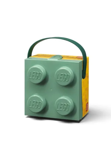 Lunchbox klocek LEGO z r�czk� Oliwkowy