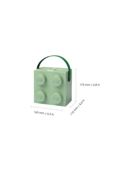 Lunchbox klocek LEGO z r�czk� Oliwkowy