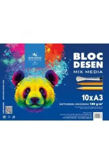 Koh-I-Noor Szkicownik Mix Media A3 10ark. Nied�wied� niebiesk