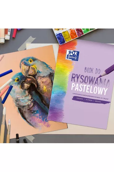 Oxford Blok rysunkowy A4 pastelowy 10 kartek