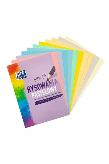 Oxford Blok rysunkowy A4 pastelowy 10 kartek