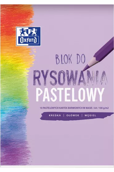 Oxford Blok rysunkowy A4 pastelowy 10 kartek