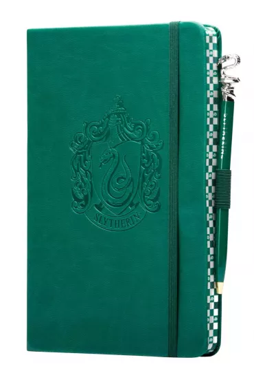 Harry Potter: Slytherin, notatnik w mi�kkiej oprawie z d�ugopisem