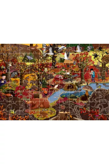 Puzzle 88 el. Jesie� w lesie Nasza Ksi�garnia - Emilia Dziubak
