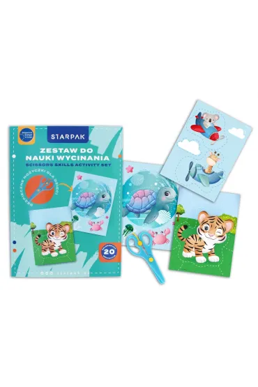 Zestaw kreatywny do nauki wycinania A4 z no�yczkami Animals  STARPAK 552509