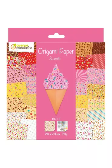 Papier Origami S�odycze 20x20cm 70g Avenue Mandarine