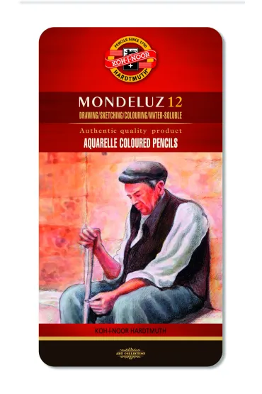 Koh-I-Noor Kredki akwarelowe Mondeluz w metalowym opakowaniu 3722 12 szt.
