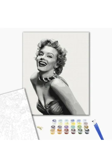 Brushme Malowanie po numerach - Niezapomniana Monroe 40x50cm