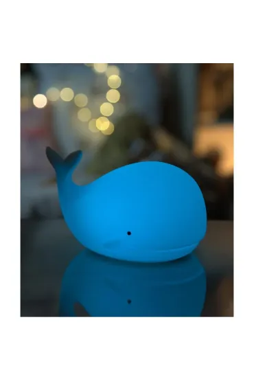 Rabbit&Friends Wieloryb lampka silikonowa z pilotem bia�a