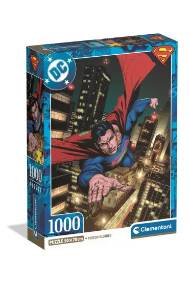 Puzzle 1000 el. Compact DC Superman Clementoni