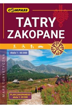 Mapa turystyczna Tatry 1:65 000 i plan Zakopanego 1:20 000