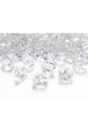 PartyDeco Kryszta�owy l�d bezbarwny 25x21mm 50 szt
