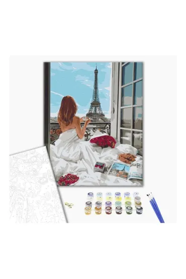 Brushme Malowanie po numerach - Poranek w Pary�u 40x50cm