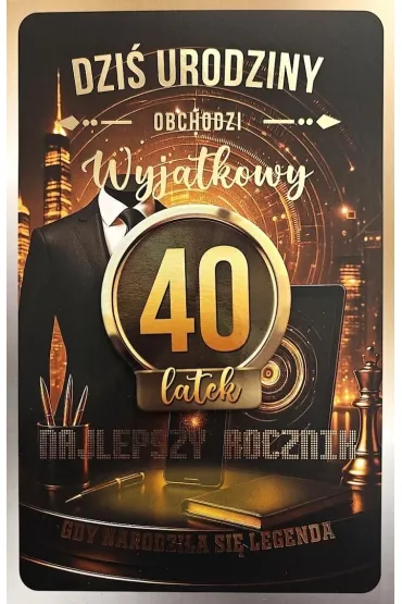 Yeku Karnet z wymiennymi rocznikami 40 m�ska
