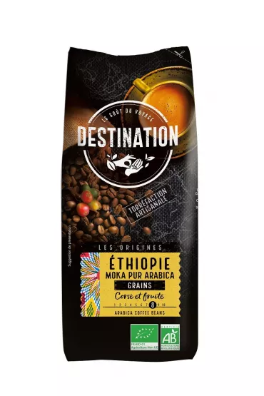 Destination Kawa ziarnista arabica 100 % etiopia fair for life 1 kg Bio