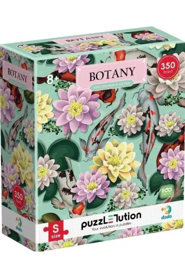Puzzle 350 el. Hard-S Botanika: Kwiaty lotosu i ryby Dodo