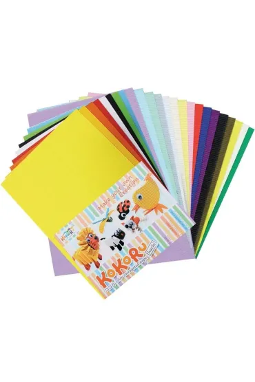 Alfa Pastello Tektura falista A4 24 arkusze mix
