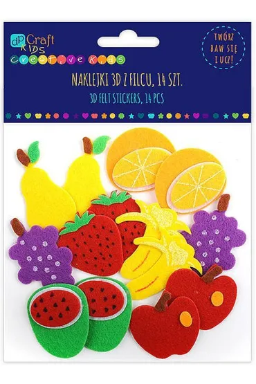 Dalprint Naklejki 3D z filcu owoce KSFI-027 14 szt.