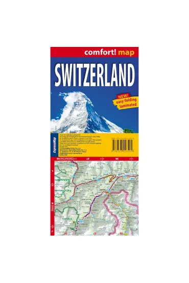 Szwajcaria Switzerland laminowana mapa samochodowo-turystyczna 1:350 000