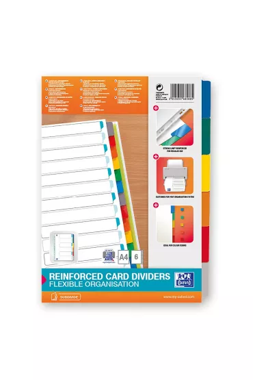 Hamelin Przek�adki kartonowe Mylar A4 z kolorowymi kartkami wzmocnione indeksy