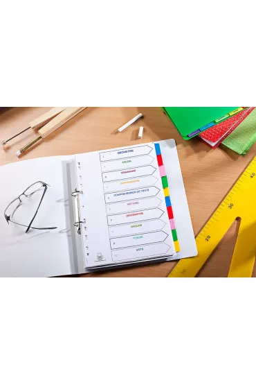 Hamelin Przek�adki kartonowe Mylar A4 z kolorowymi kartkami wzmocnione indeksy