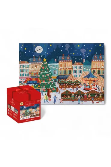 Puzzle  1000 element�w. Box BN Christmas Market Interdruk