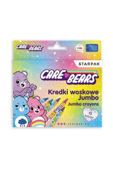 Kredki woskowe Jumbo 12 kolor�w Care Bears STARPAK 582123