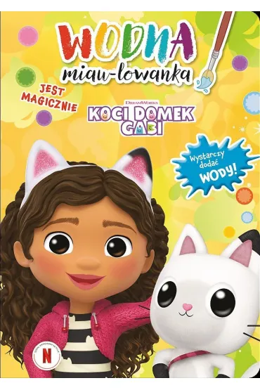 Malowanka wodna A4 Miau-lowanka jest magicznie. Koci Domek Gabi