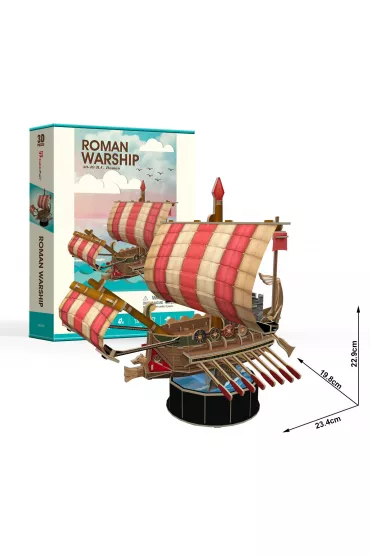 Puzzle 3D 85 el. �aglowiec Roman Warship Cubic Fun