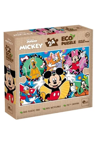 Puzzle dwustronne eko 24 el. Myszka Miki Lisciani