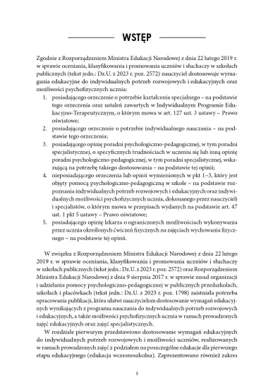 Dostosowanie wymaga� edukacyjnych do indywidualnych potrzeb rozwojowych i mo�liwo�ci psychofizycznych uczni�w