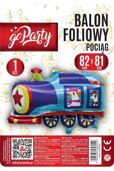 GoParty Balon foliowy Poci�g 82x81cm