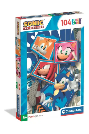Puzzle 104 el. SuperColor. Sonic Clementoni