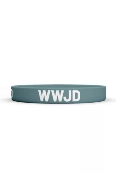 Szaron Opaska silikonowa - WWJD - morska