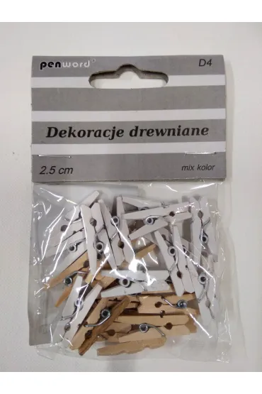 Polsirhurt Klamerki drewniane 2,5 cm